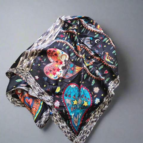 Colorful patterned scarf