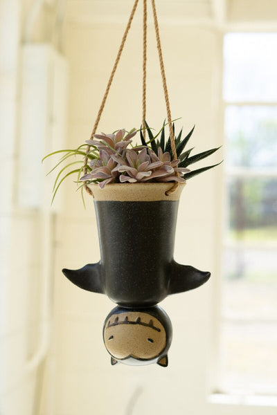 Ceramic Hanging Bat Planter