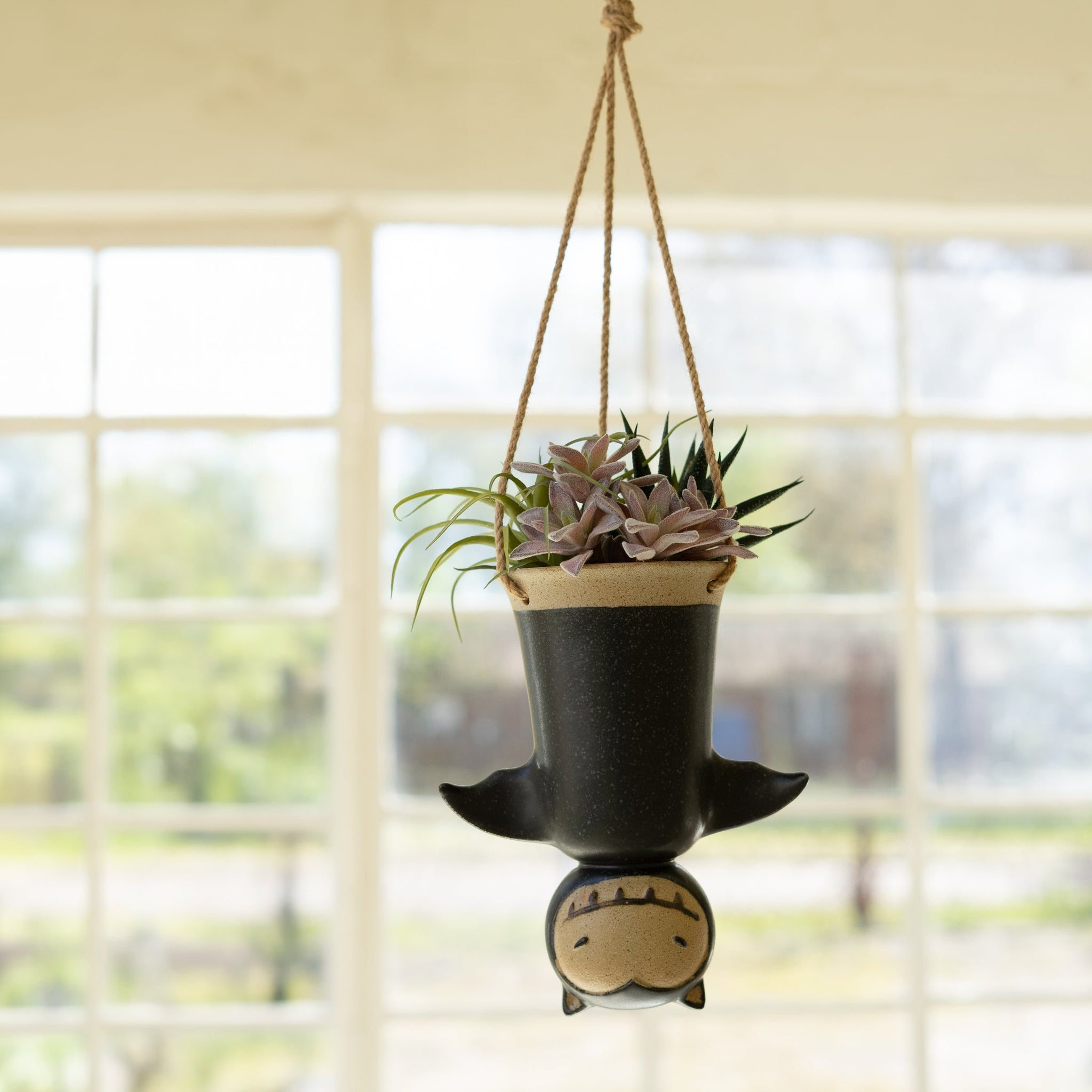 Ceramic Hanging Bat Planter