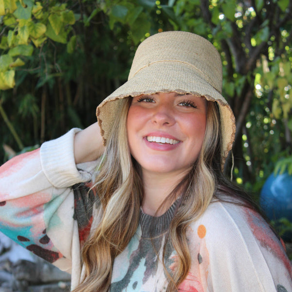 Crochet Bucket Straw Hats