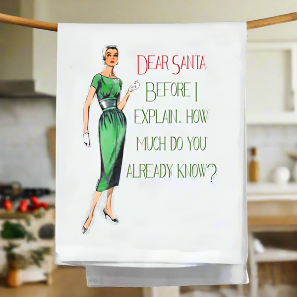 Christmas Dear Santa Kitchen Towel