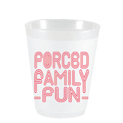 Forced Family Fun Frosted Cups