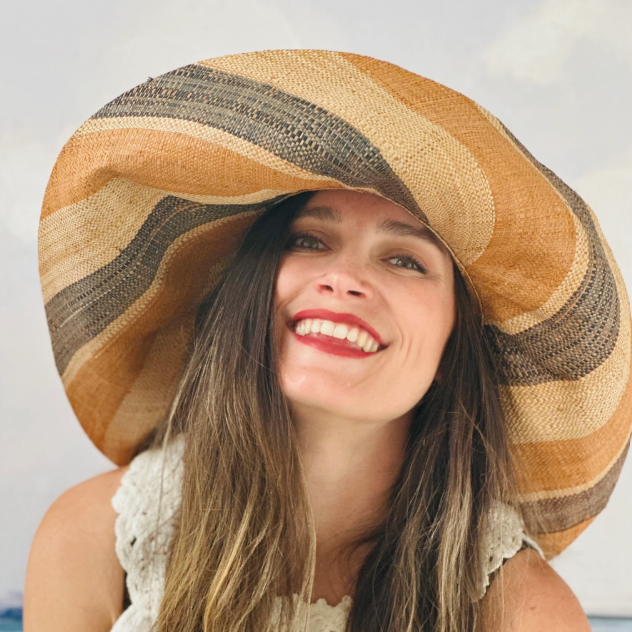 Grace Straw Hat - Blush Swirl