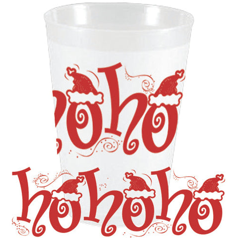Ho Ho Ho Hats Frosted Cup
