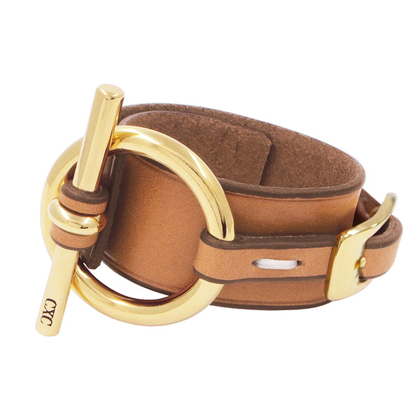 CXC Origins Leather Bracelet - Gold