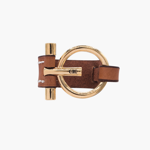 CXC Equilibrium Leather Bracelet - Gold