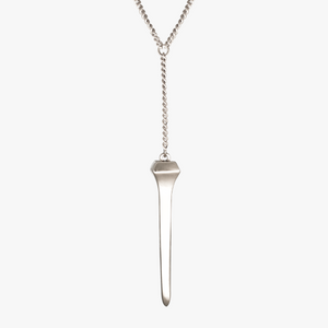 CXC Nail Necklace - Silver