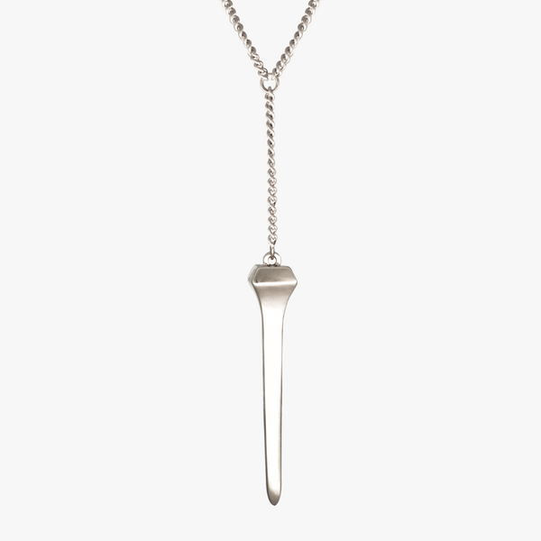 CXC Nail Necklace - Silver