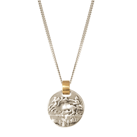 CXC Gladiator Coin Necklace - Silver