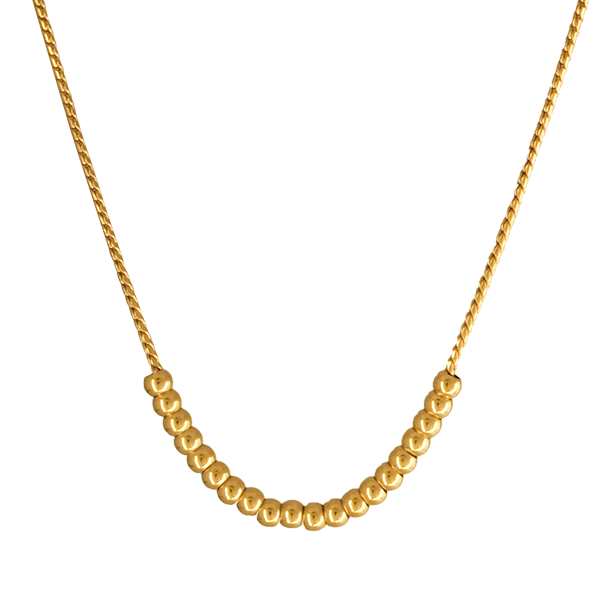 CXC Beaded Necklace - Gold