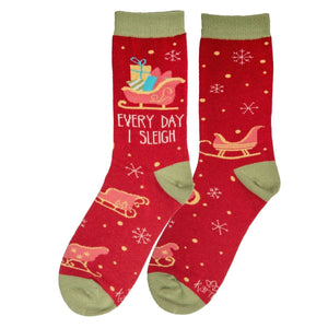 Sleigh Holiday Socks