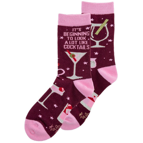 Cocktails Holiday Socks