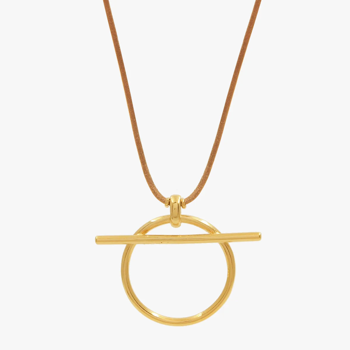 CXC Origins Slim Leather Necklace - Gold