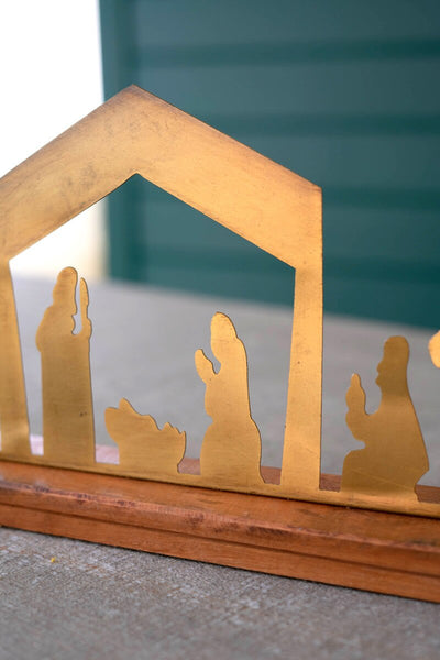 Brass Tabletop Nativity