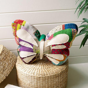 Kantha Butterfly Pillow