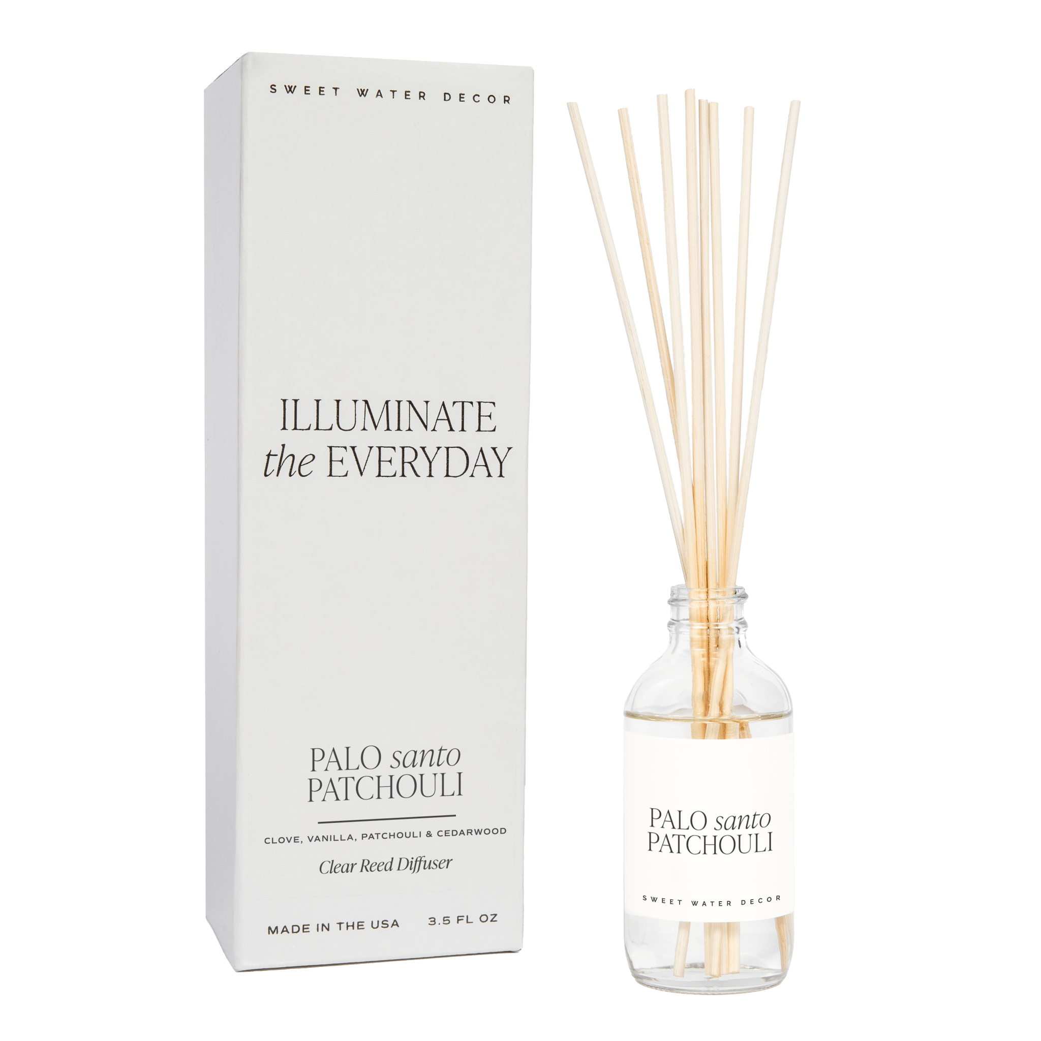 Palo Santo Patchouli Clear Reed Diffuser