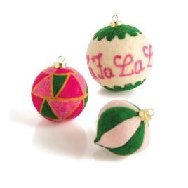 Fa La La Felt Ornaments