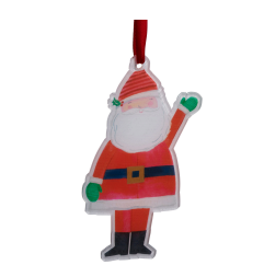 Spirited Medley Santa Acrylic Ornament