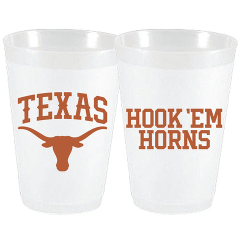 Texas - Hook Em Frosted Cups