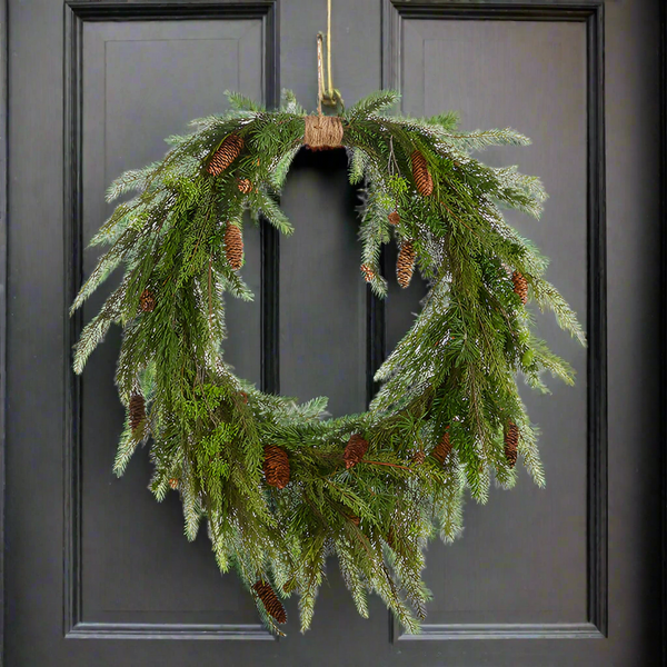 Oval Cedar and Pine Wreath