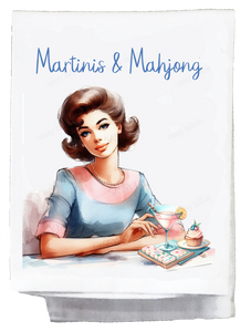 Martinis & Mahjong Kitchen Towel