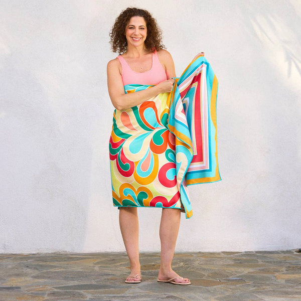 Paisley Pop Microfiber Beach Towel