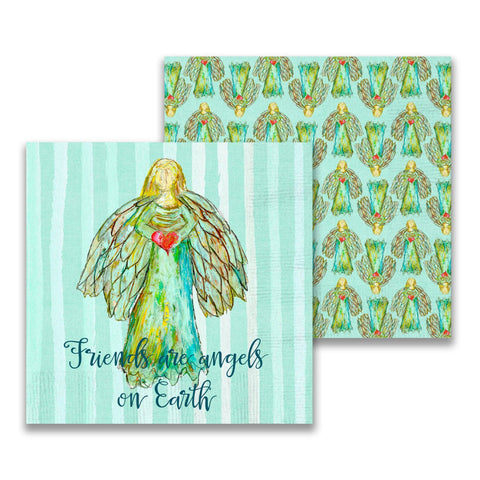 Friends are Angels on Earth Cocktail Napkins