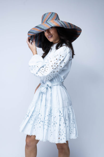 Grace Straw Hat - Midori Swirl