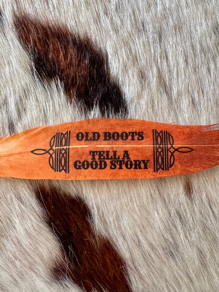 Old Boots Hat Feather