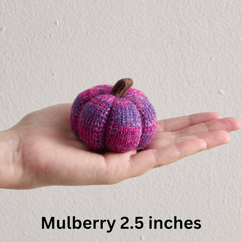 Cozy Knit Pumpkins - Mulberry (S)
