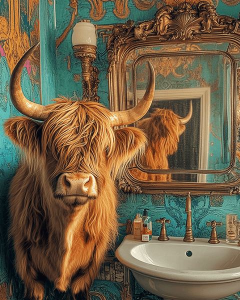 Highland Cow Wall Art Print