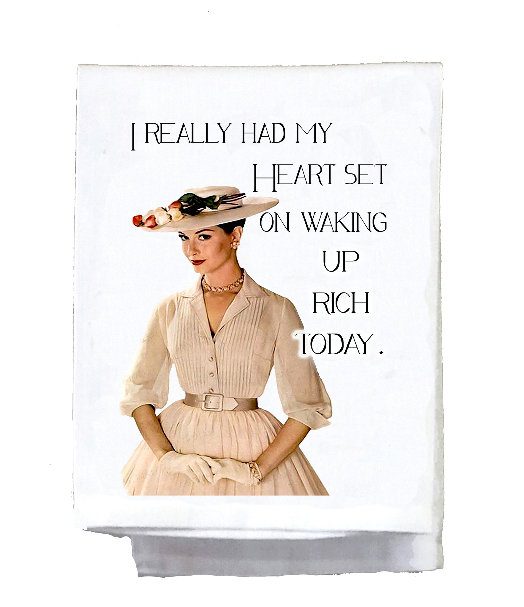 Waking Up Rich Kitchen Towel