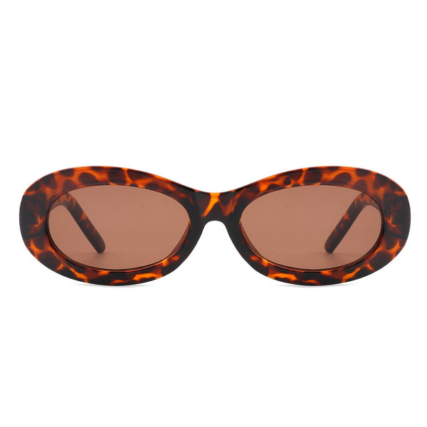 Oval 90s Inspired Fashion Slim Sunglasses
