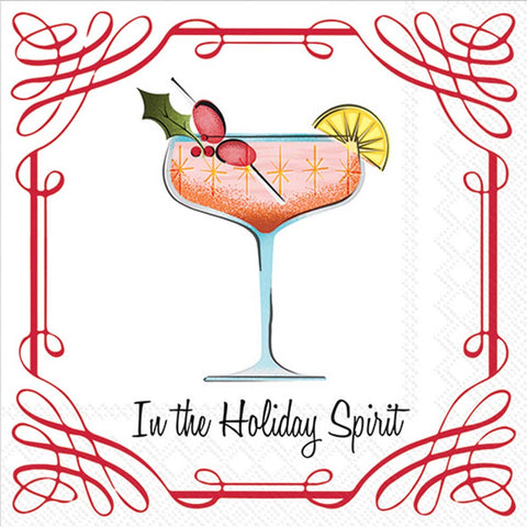 Holiday Spirit Christmas Cocktail Napkins