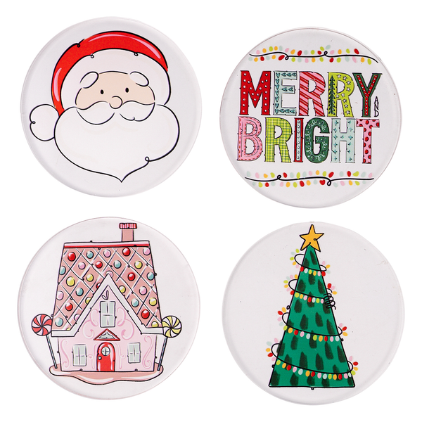 Merry and Bright Coaster - Set of 4