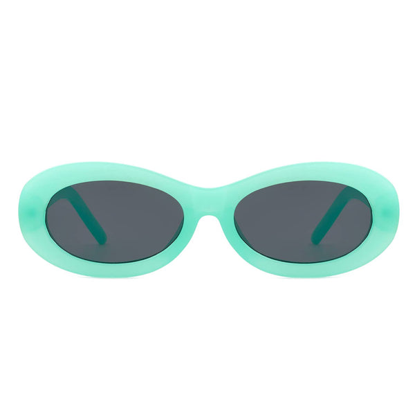 Oval 90s Inspired Fashion Slim Sunglasses
