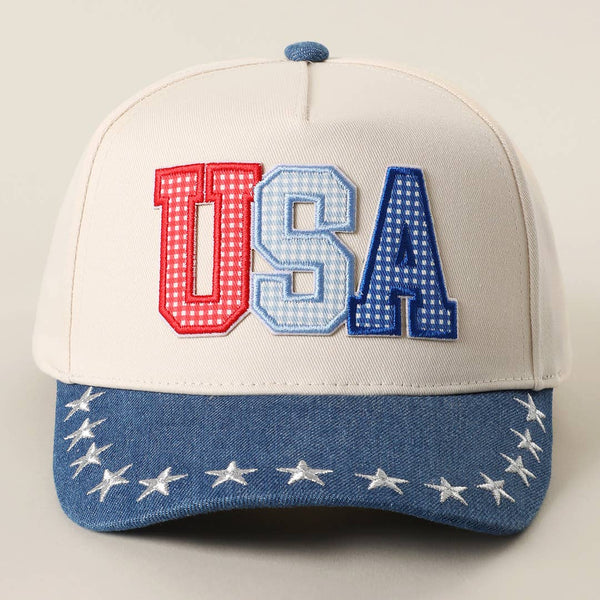 USA Patch Denim Star Baseball Hat