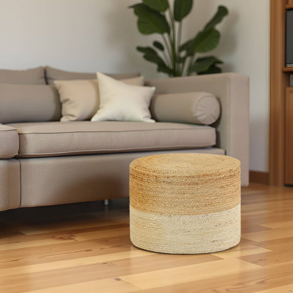 Cylindrical Pouf - Natural Ivory