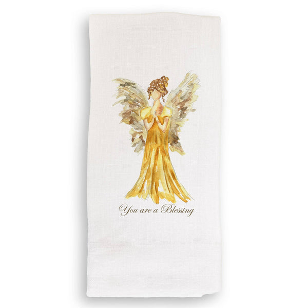 Golden Blessings Angel Kitchen Towel