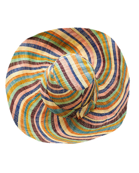 Grace Straw Hat - Midori Swirl