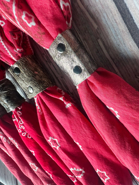 Cherry Red Hand Dyed Bandana