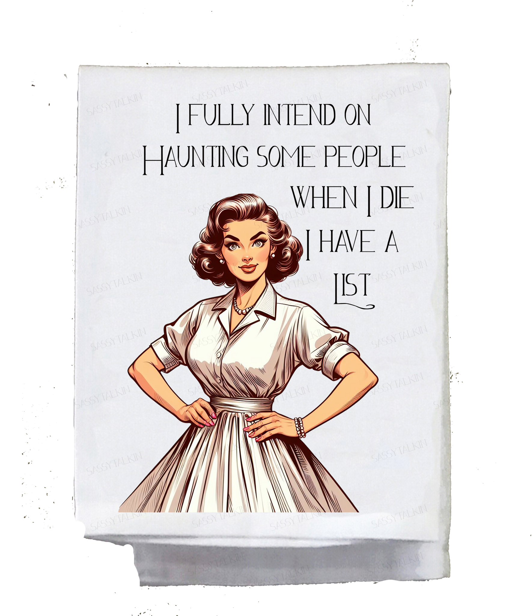 Fully Intend On Haunting People Kitchen Towel