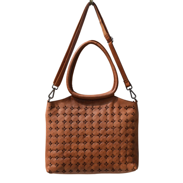 Starstruck Leather Tote - Cognac