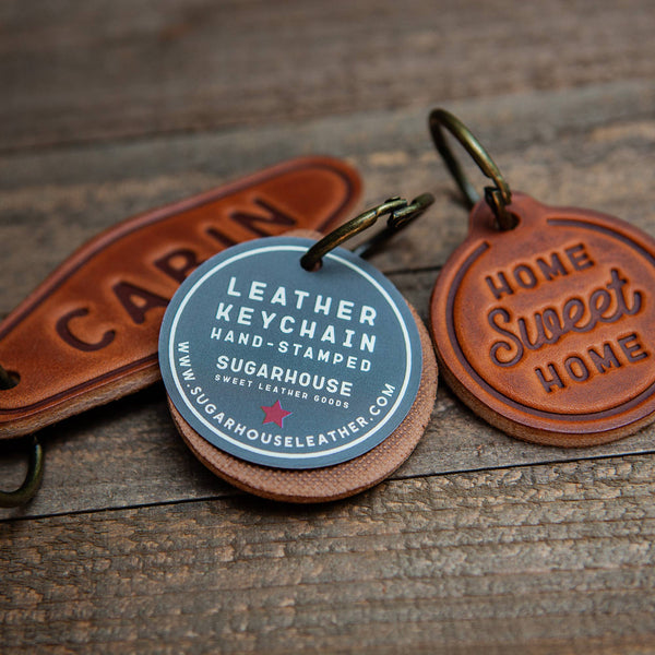 Texas State Leather Keychain