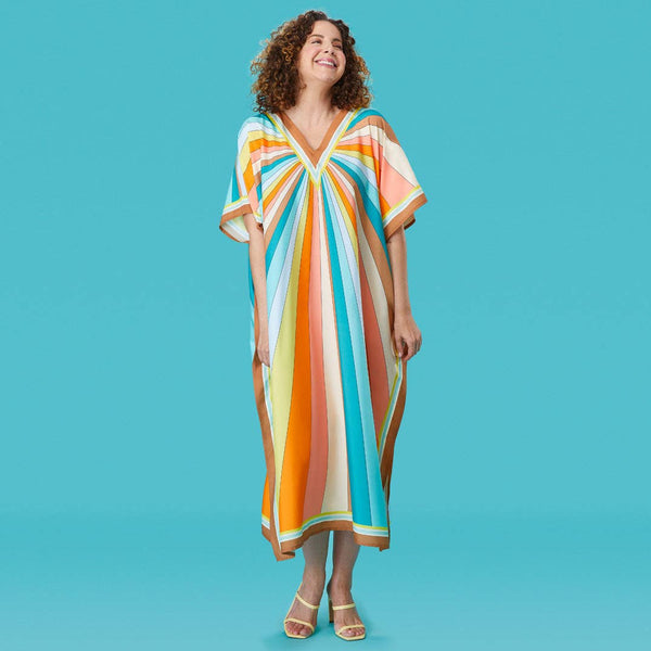 Sun Stripes Caftan Beach and Pool Coverup