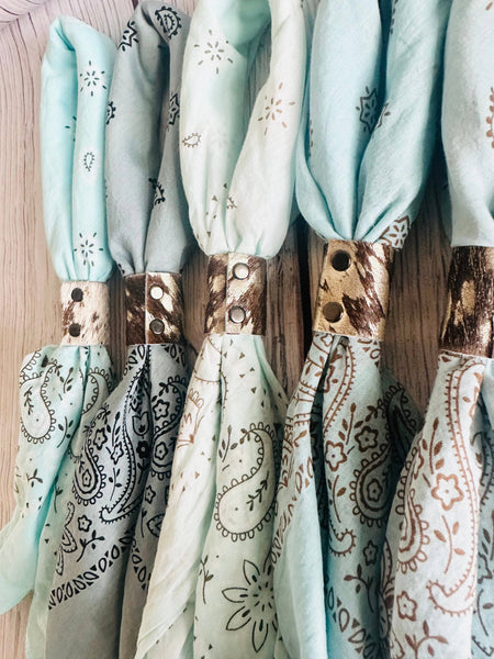 Cowboy Blue Hand Dyed Bandana