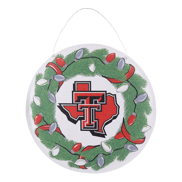 Texas Tech Wreath/Helmet Burlee Door Hanger