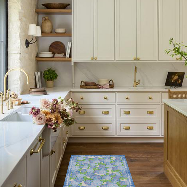Hydrangea Vinyl Floor Mat