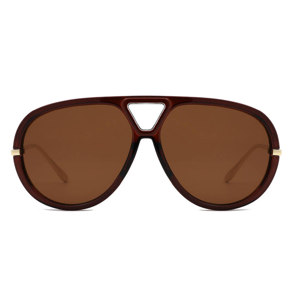 Double Bridge Fashion Aviator Sunglasses