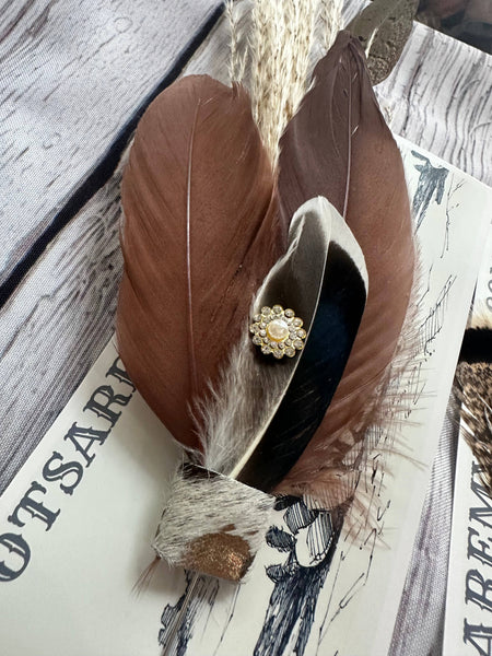 Mixed Feather Hat Pin -Set #02